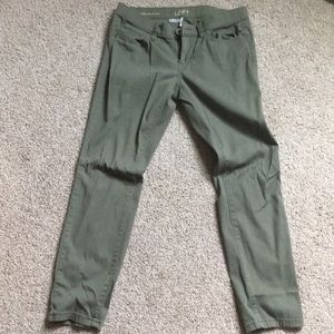 Loft Olive Straight Leg Petite Pants